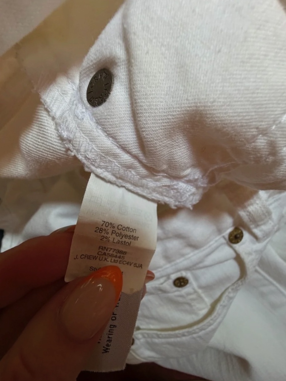 J. Crew White Ankle Low Cut Skinny Jeans- Like New- EUC - Picture 5 of 6